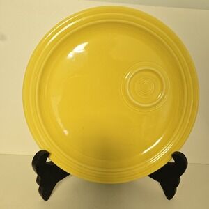 Vintage Fiestaware 10.5" Welled Snack Plates Yellow Homer Laughlin